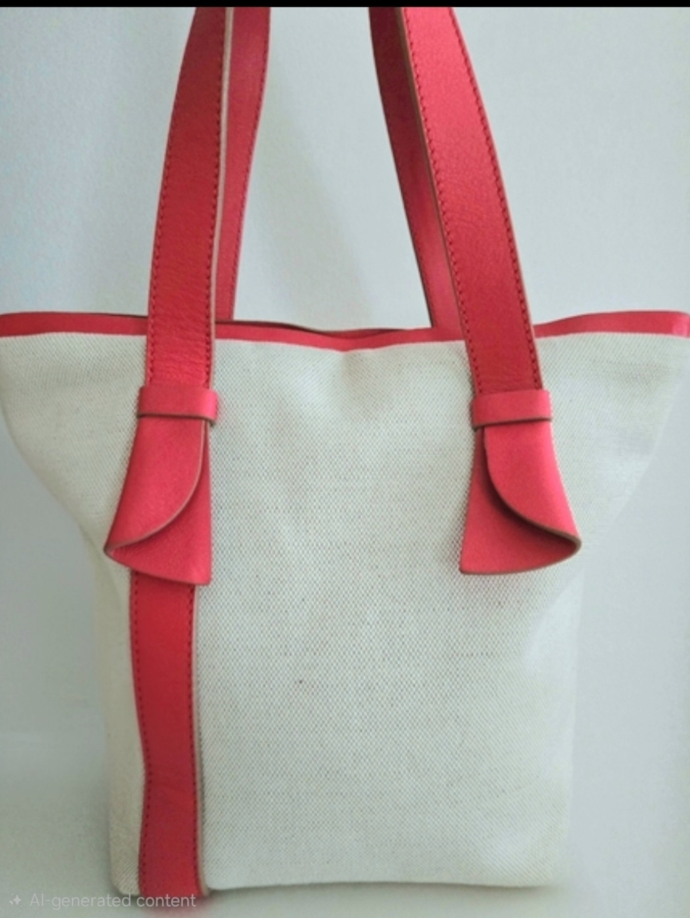 Authentic SALVATORE FERRAGAMO Vara Ribbon Red‎  Canvas Tote Shoulder Bag - Picture 6 of 15